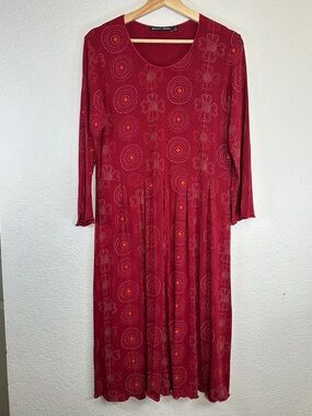 Gudrun Sjoden Micromodal Floral Dress Stretchy Boho Scandinavian Womens Medium